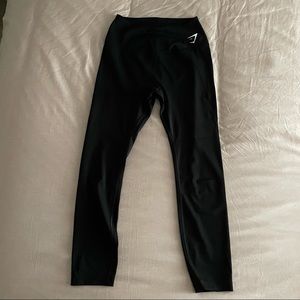 Black Gymshark Cropped 7/8 Training Leggings